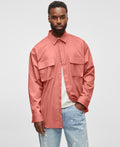 Mode of One Men's Long-Sleeve Button-Front Utility Shirt - Sunbaked Clay