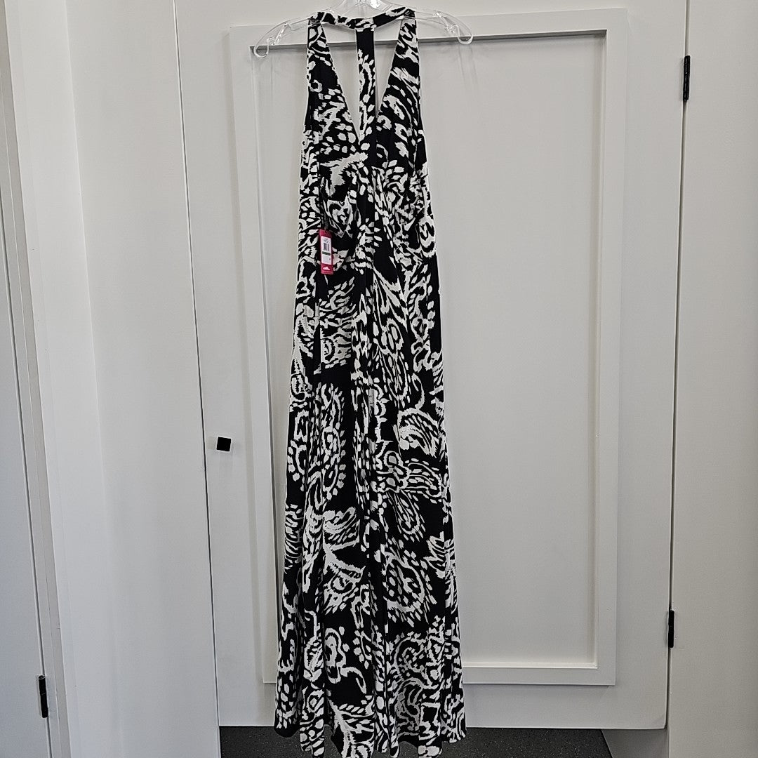 Vince Camuto Size L Black/White Dress
