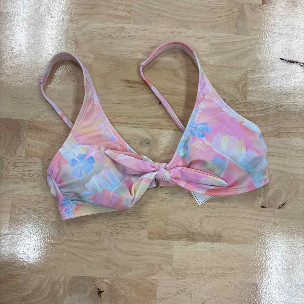 Salt + Cove Size S Sunset Palms Tie-Front Bikini Top