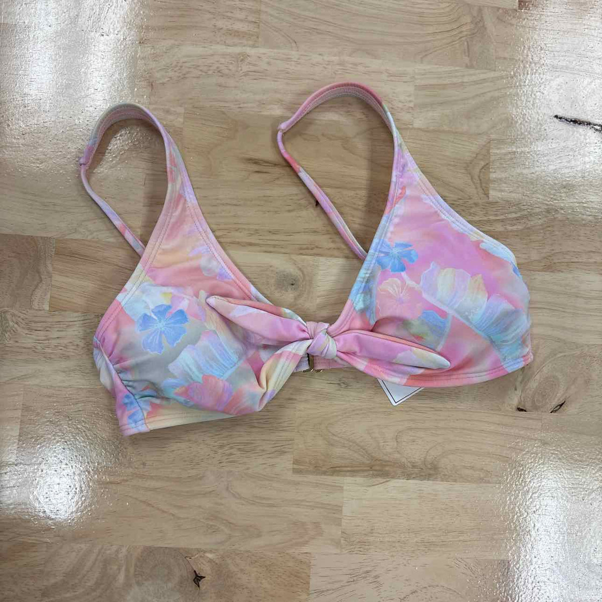 Salt + Cove Size S Sunset Palms Tie-Front Bikini Top