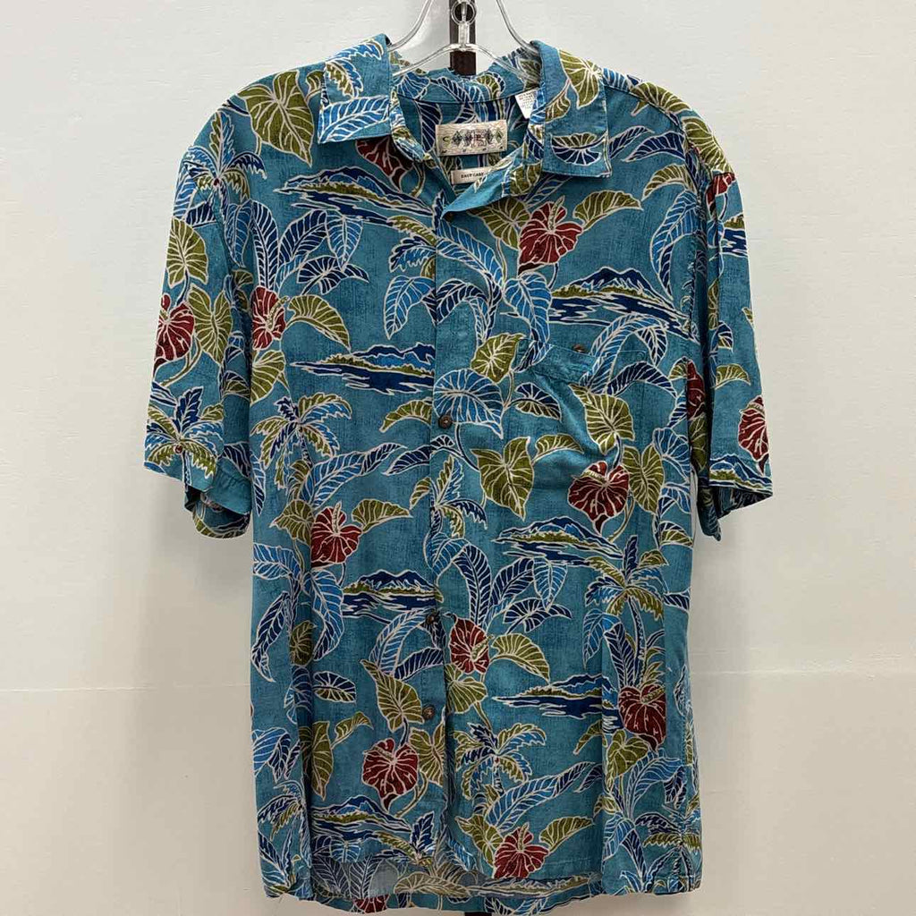 Campia Size M Blue Preloved MENS Button Down Shirt