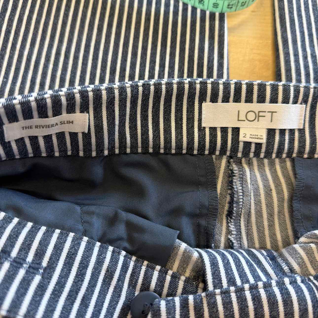 Loft Size 2 Blue/White Preloved Pants