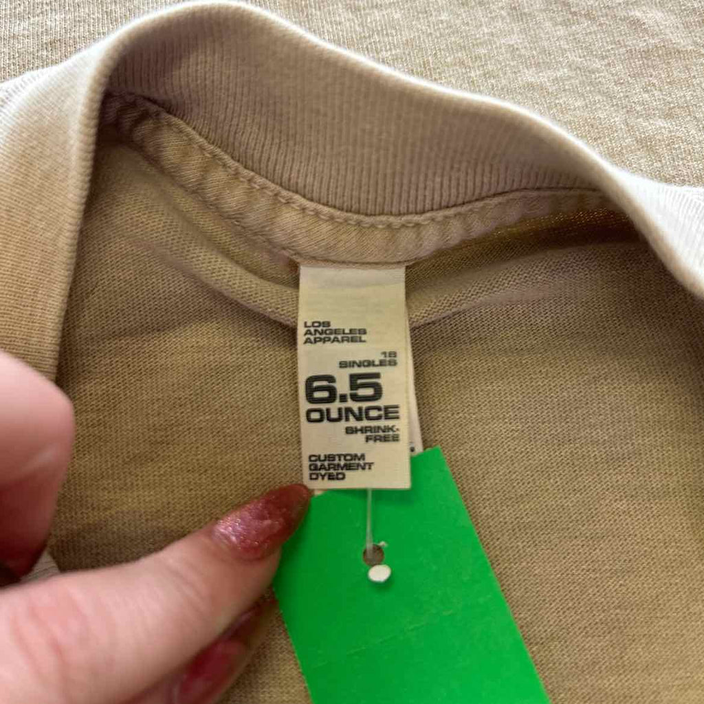 Size XL Tan Preloved MENS T-shirt
