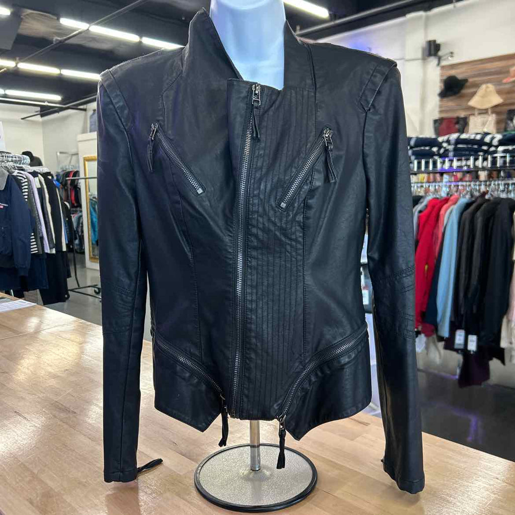 Blank NYC Size M Black Leather Jacket