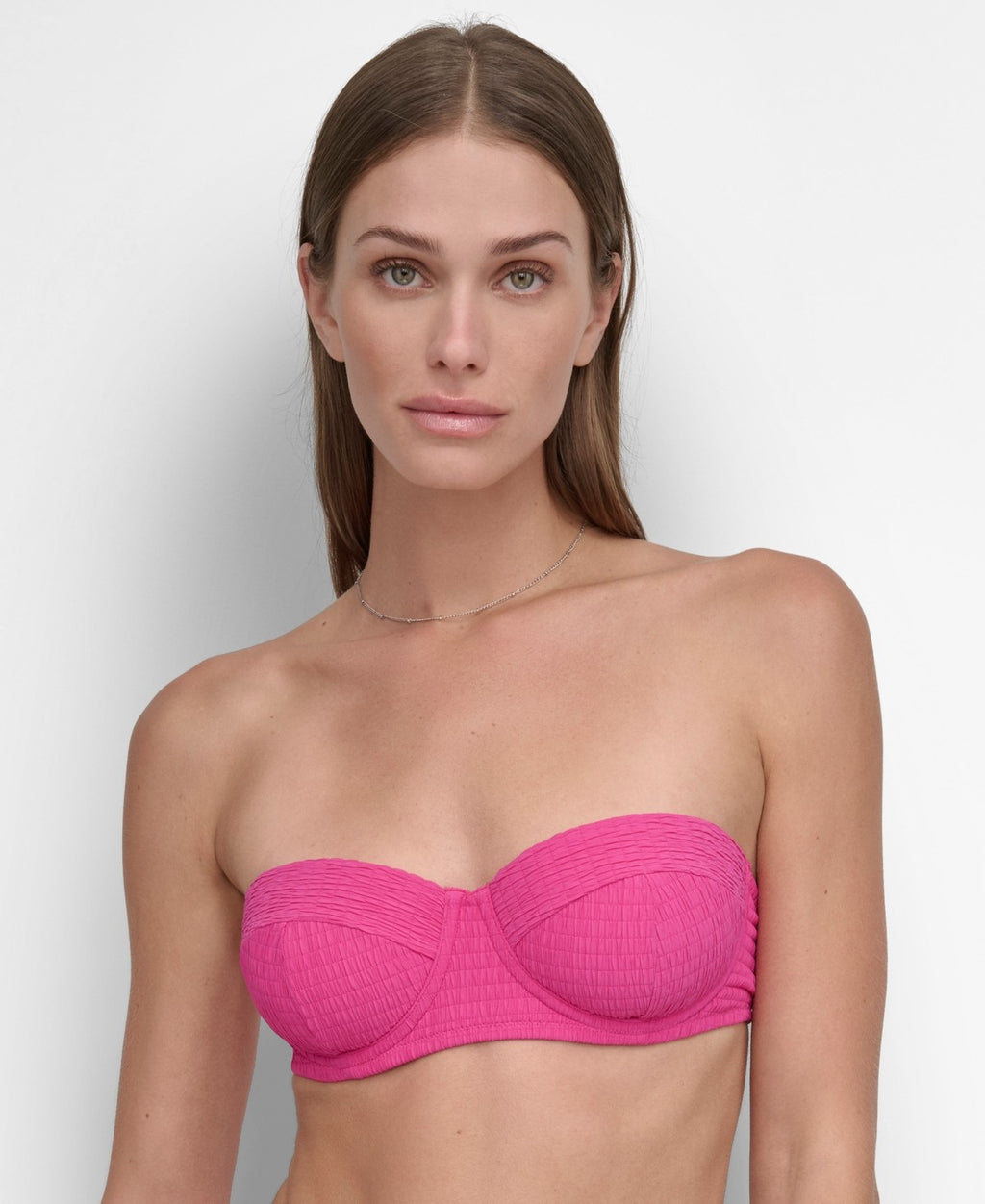 DKNY Size S Textured Molded Balconette Bikini Top