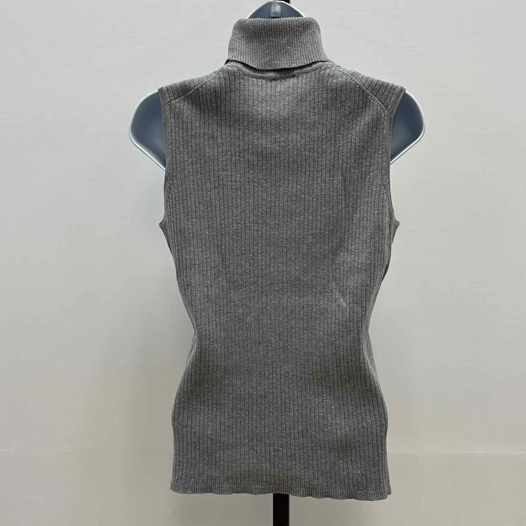 Chico's Size 1 Gray Silk Preloved Turtleneck