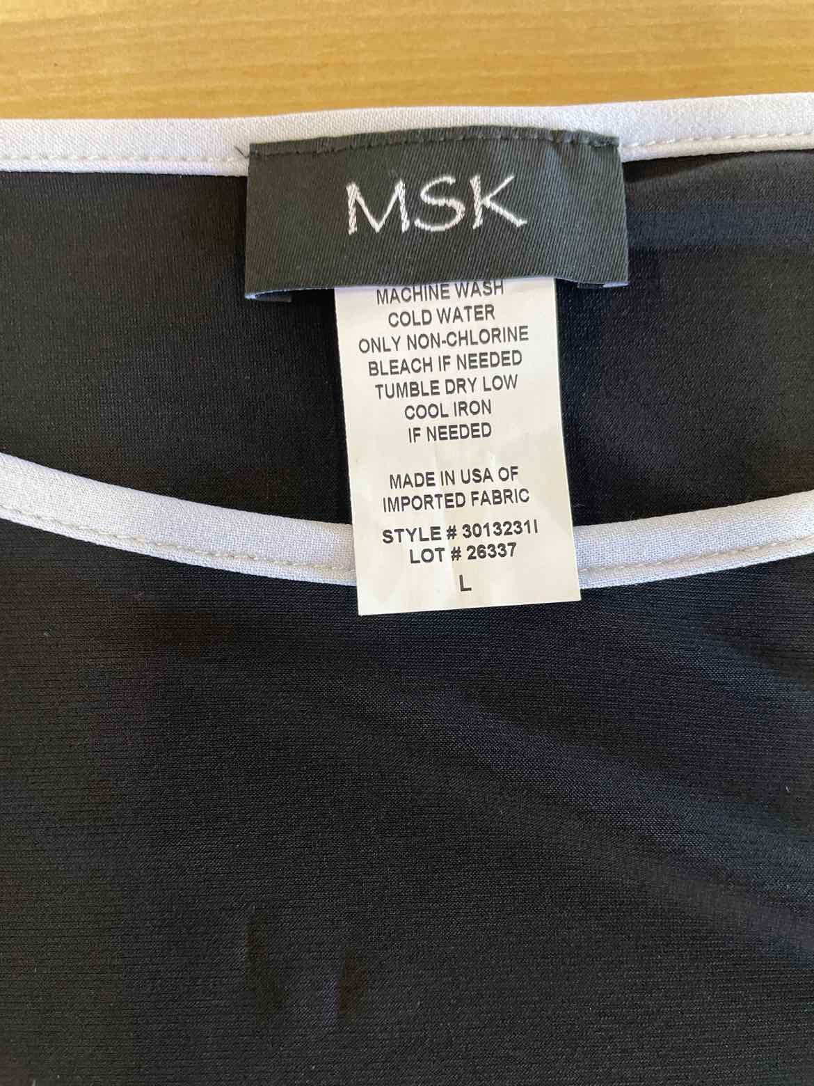 MSK Size L Black Blouse