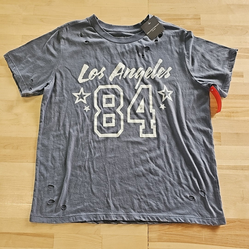 GRAYSON/THREADS Womens Los Angeles Distressed Graphic T-Shirt