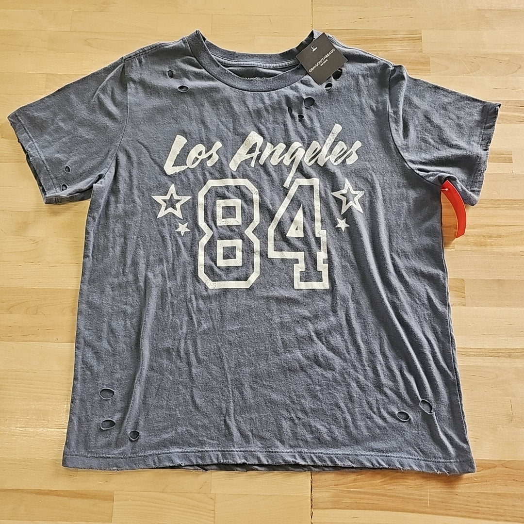 GRAYSON/THREADS Womens Los Angeles Distressed Graphic T-Shirt