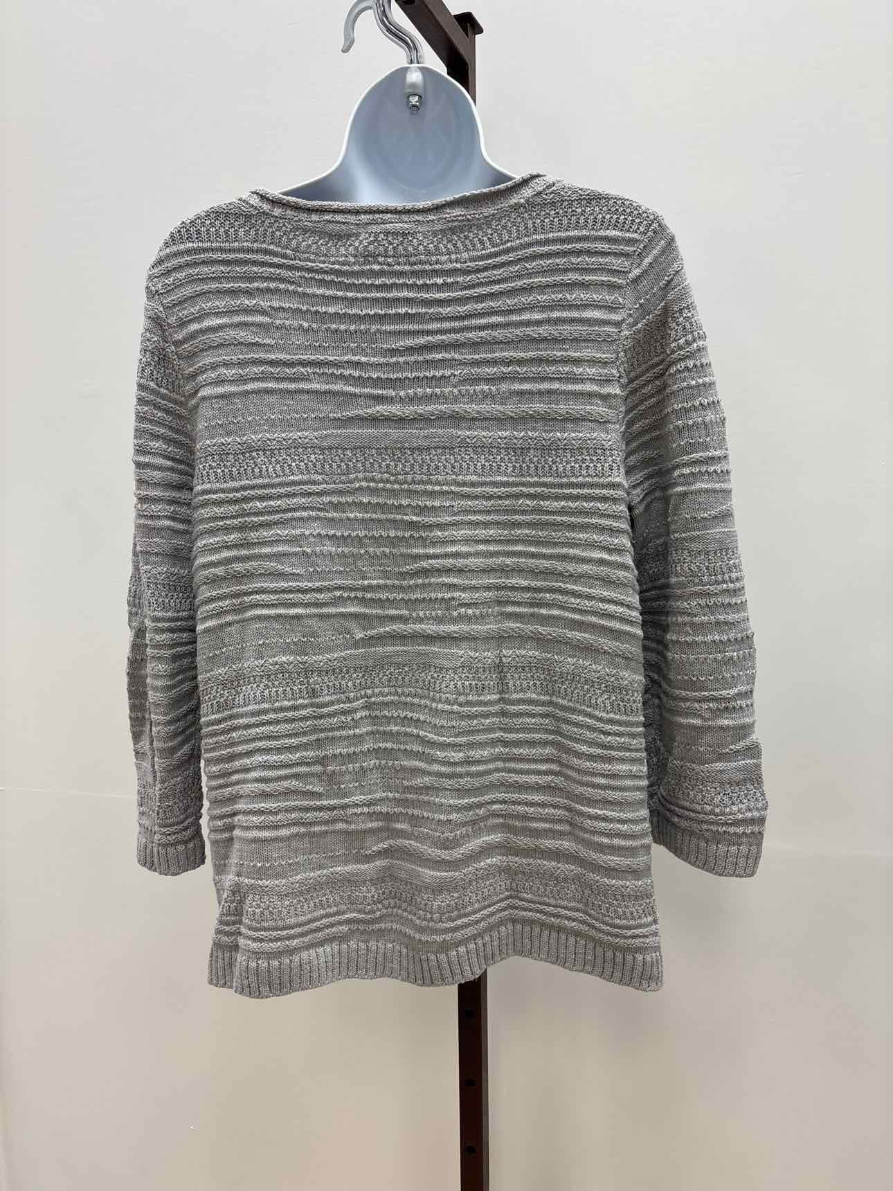 J Jill Size M Gray Knit New Knit Top