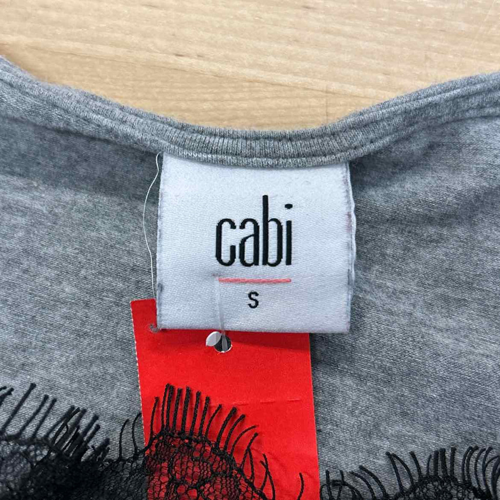 Cabi Size S Gray Lace Preloved Sleeveless