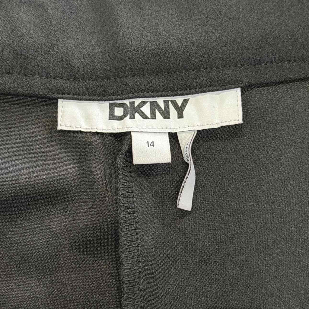 Dkny Women's High Rise Wide Leg Career Pants, Black