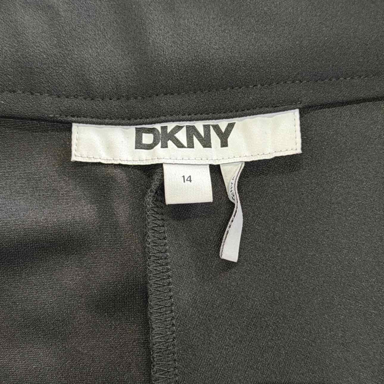 Dkny Women's High Rise Wide Leg Career Pants, Black