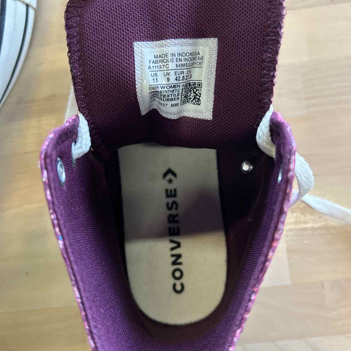 Converse Size 11 Pink glitter Preloved Sneakers