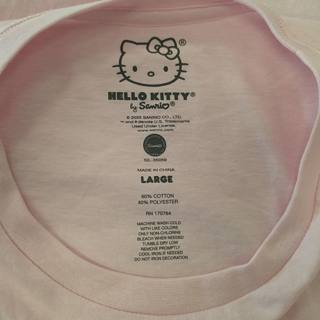 Hello Kitty Size L Pink New T-Shirt SS