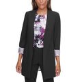 Calvin Klein Women's Roll Sleeve Open Front Blazer