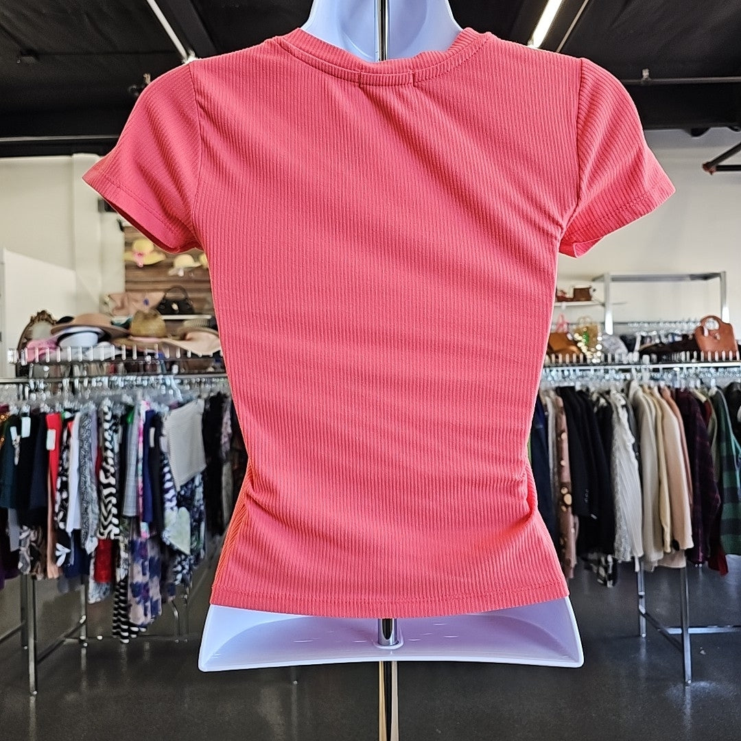Splash Size S Pink Crop Top