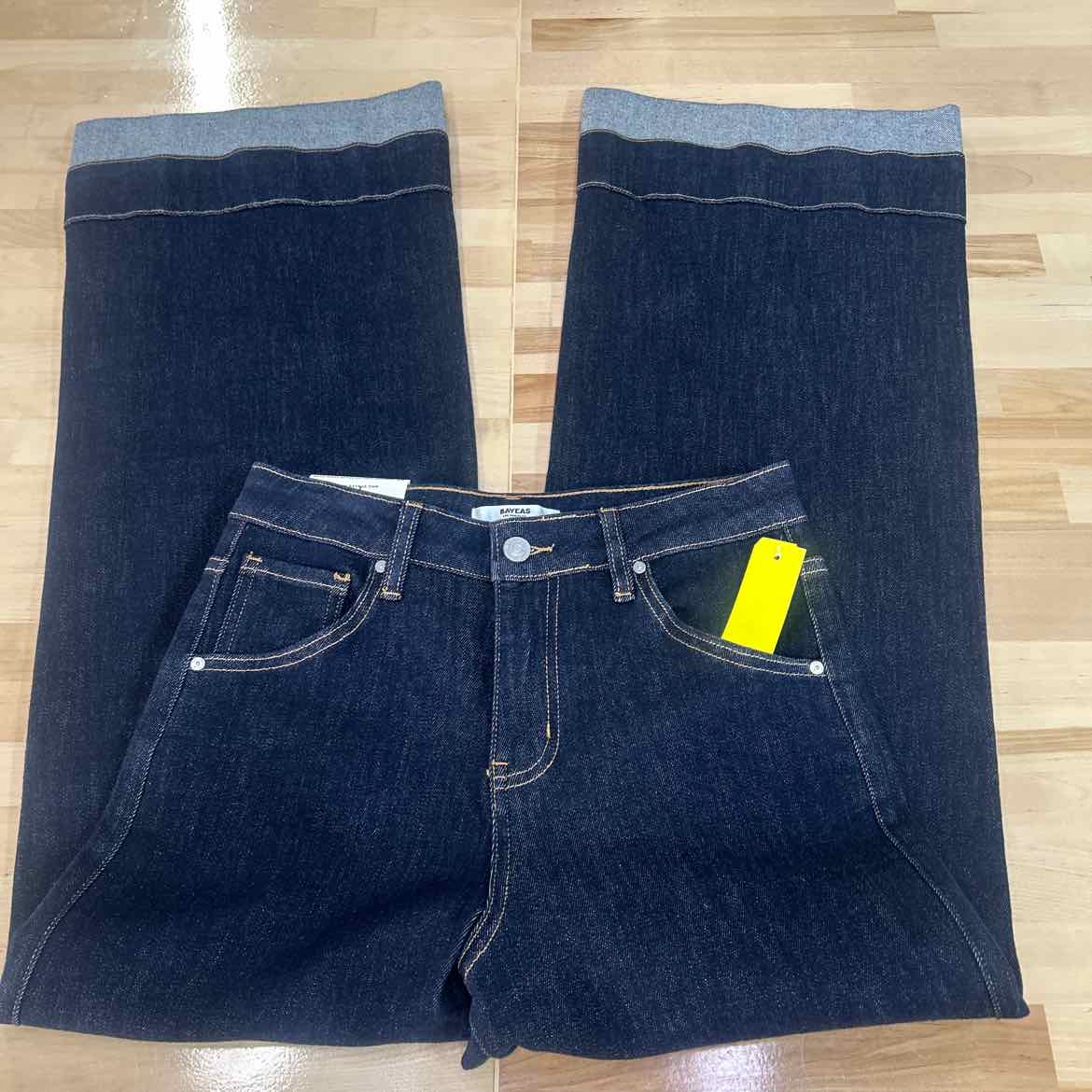 Bayeas LA Size 27 Blue Denim Stretch New Jeans