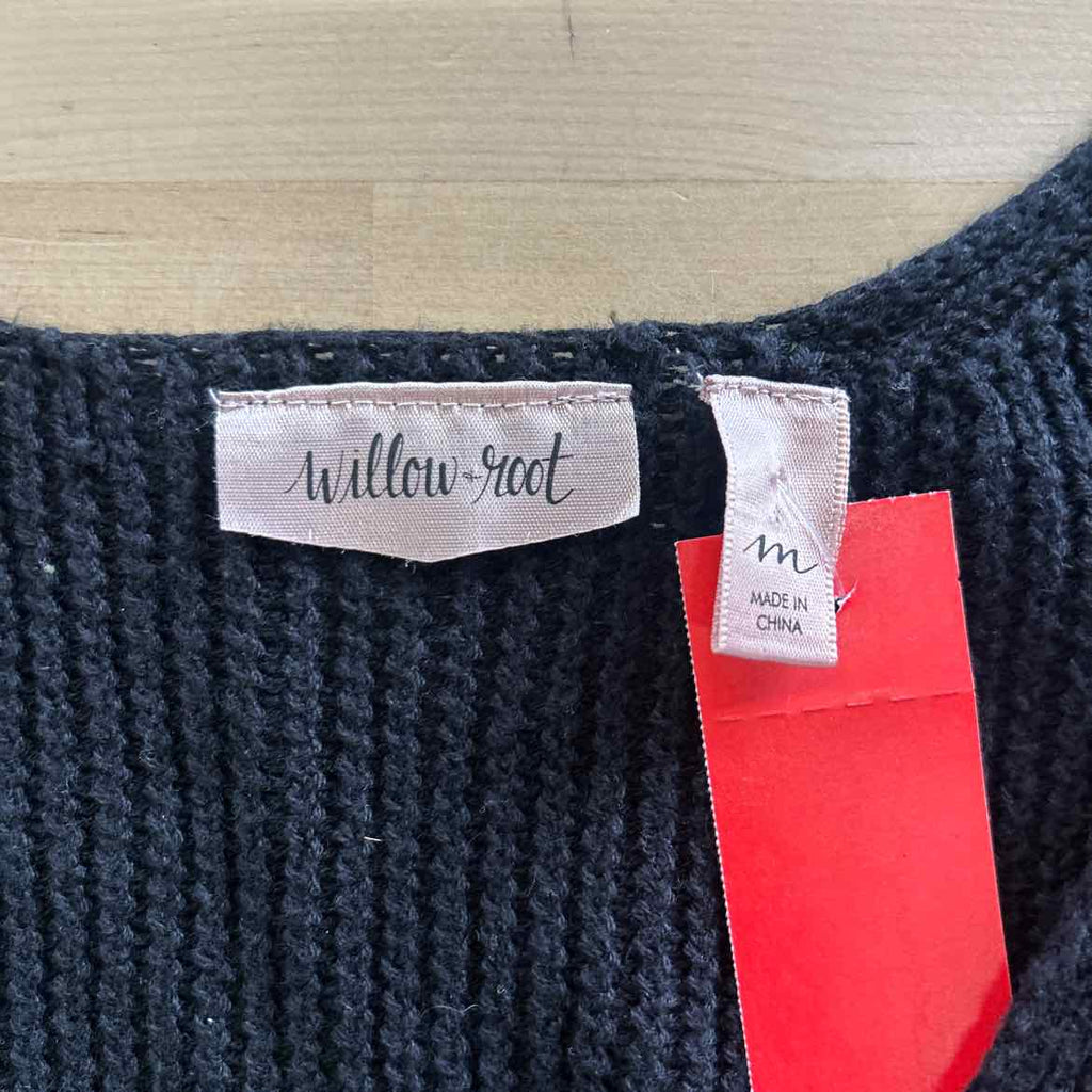 Willow & Root Size M Black Knit Preloved Tank