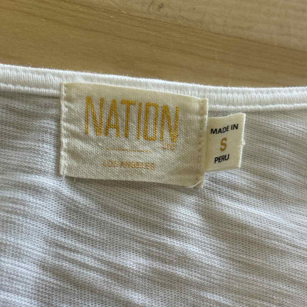 Nation Size S White Preloved Blouse SS