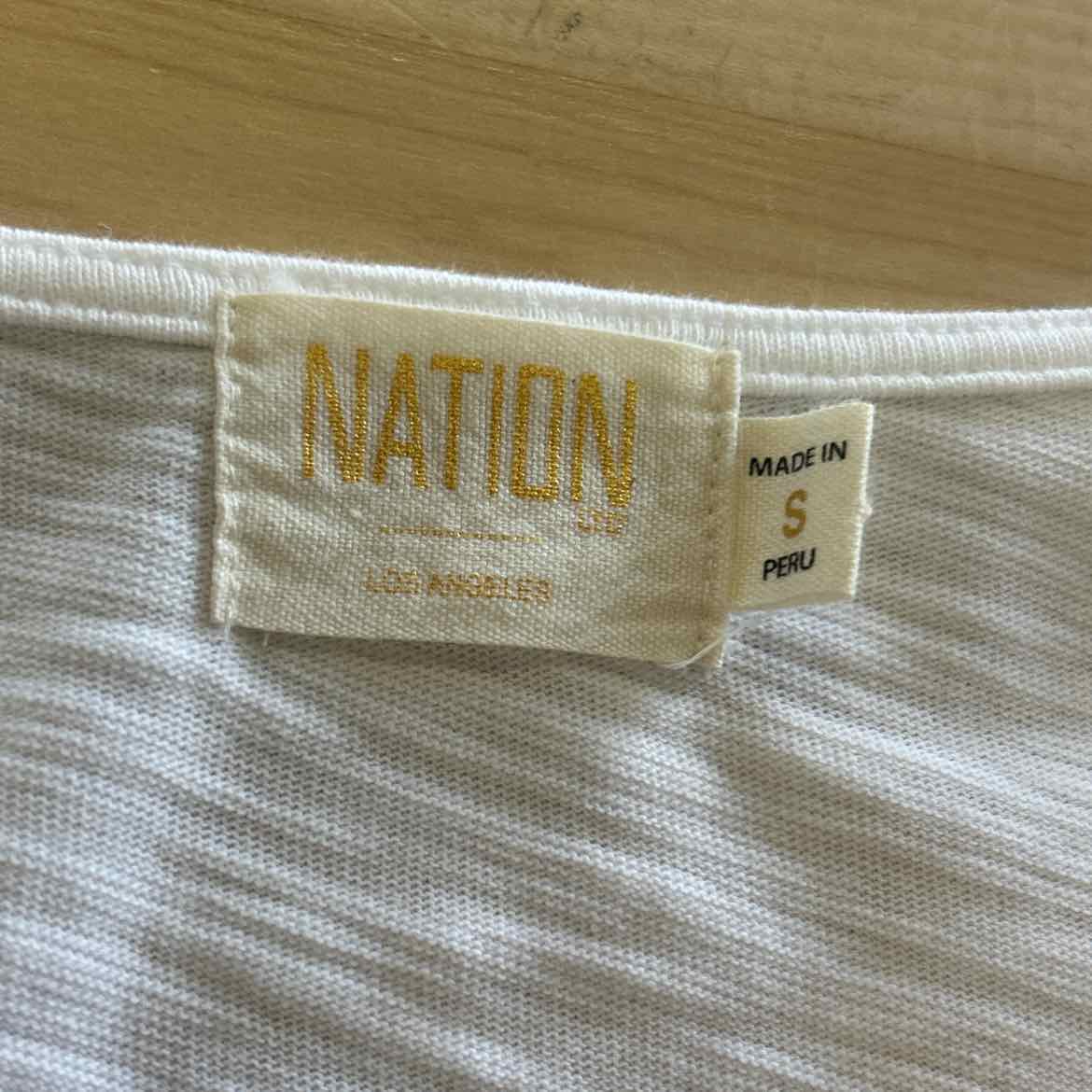 Nation Size S White Preloved Blouse SS