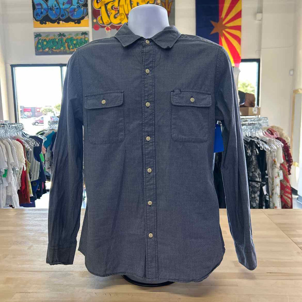 Fossil Size M Blue Preloved MENS Button Down Shirt