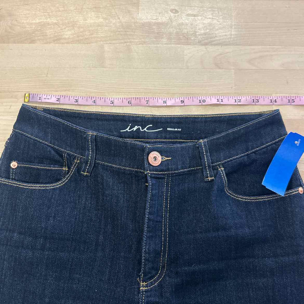 INC Size 6 Blue Denim Preloved Capris