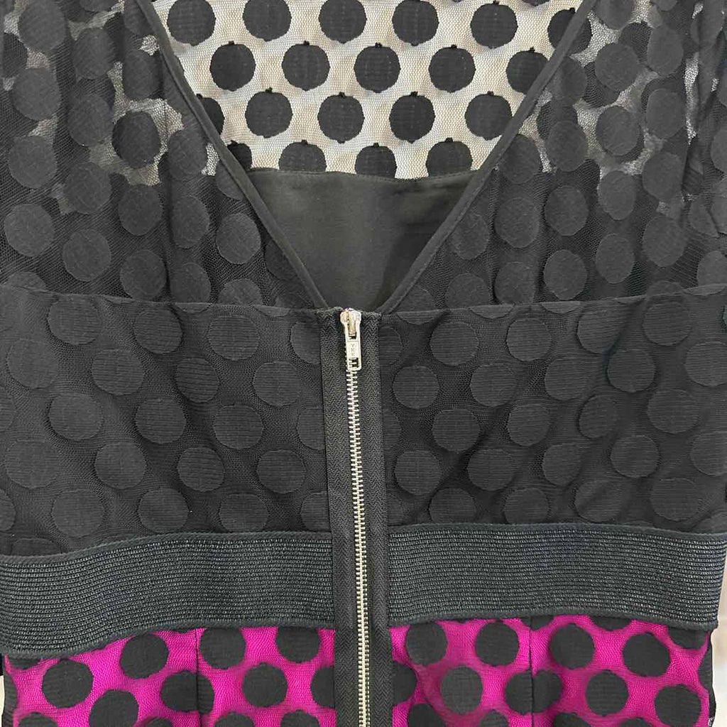 Milly Size 12 Black/Purple Dress