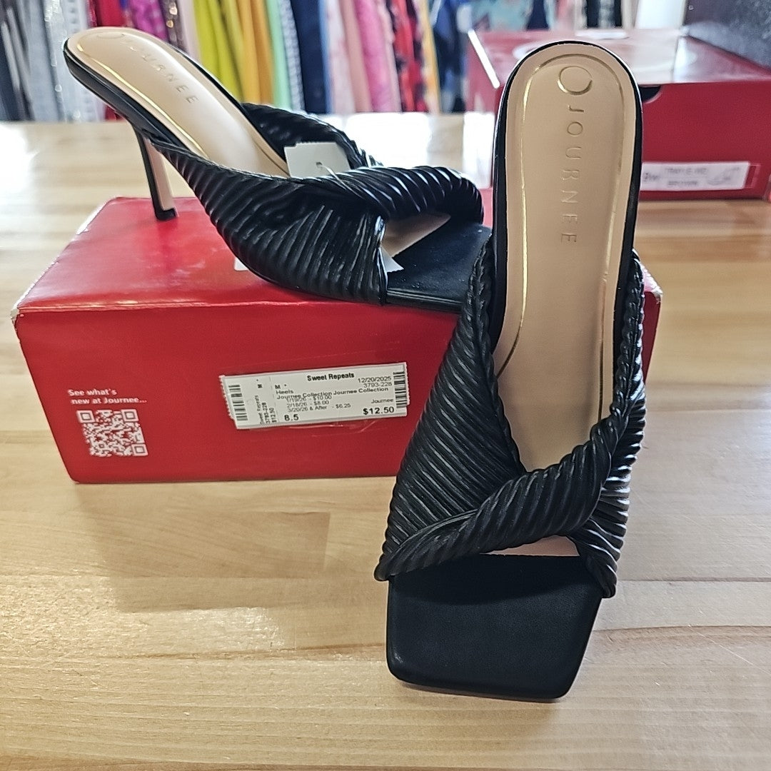 Journee Collection Journee Collection Womens Gre Black 8.5M