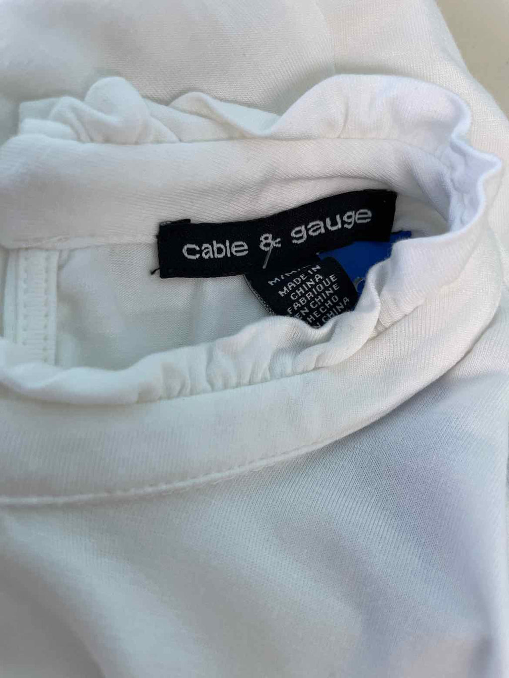 Cable & Gauge Size M White Tank