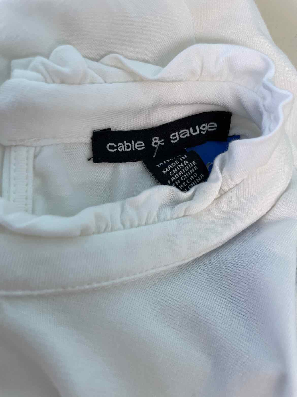 Cable & Gauge Size M White Tank