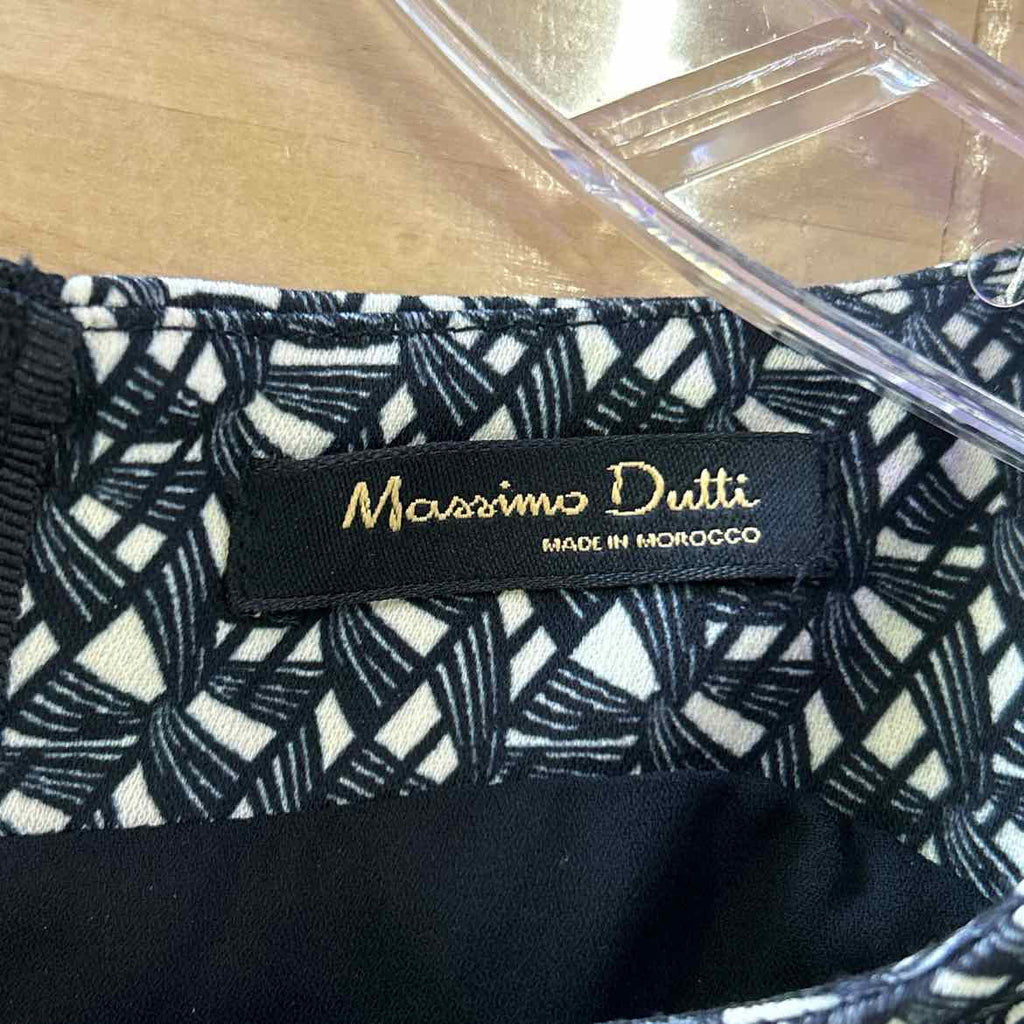 Massimo Dutti Size 6 black/cream Preloved Dress