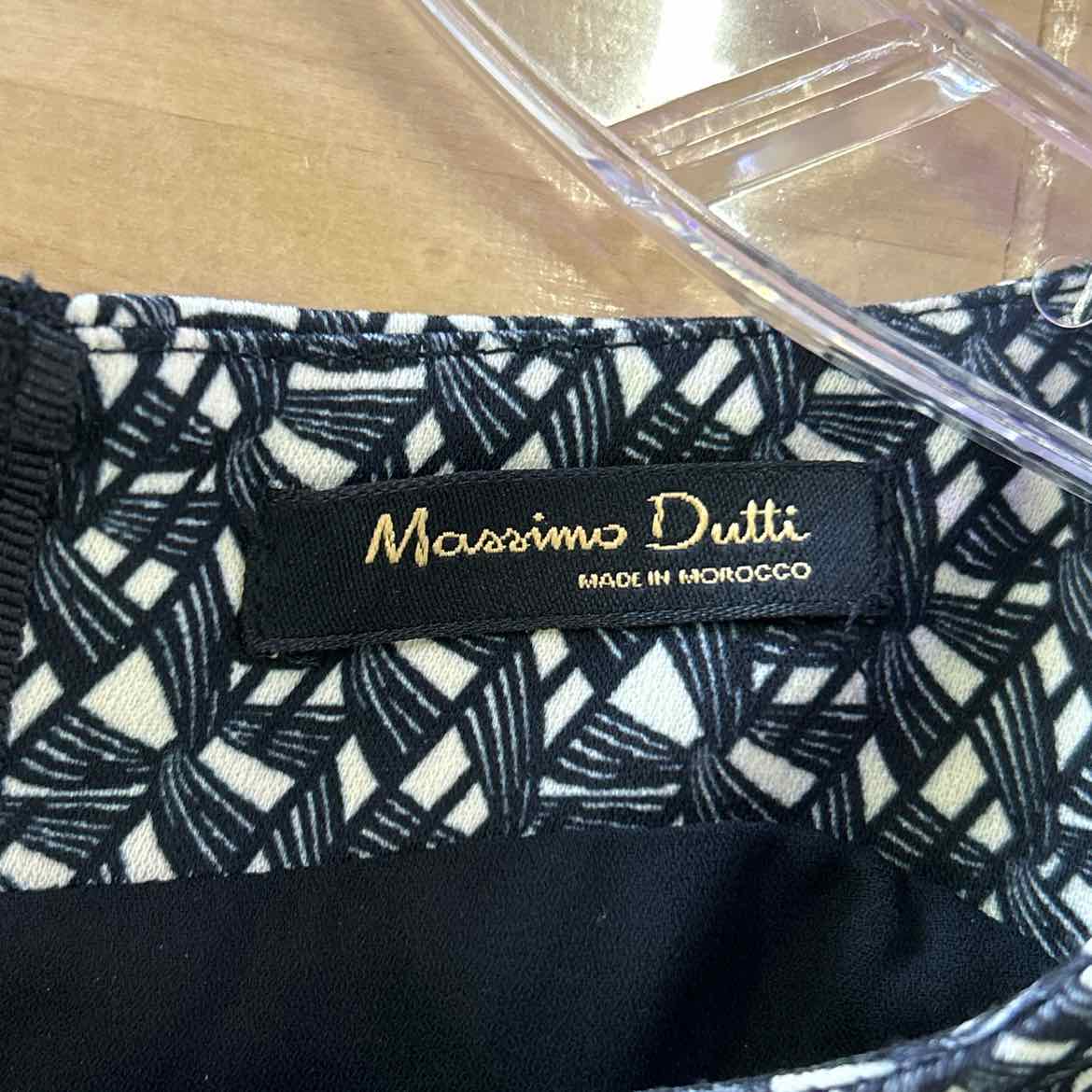 Massimo Dutti Size 6 black/cream Preloved Dress