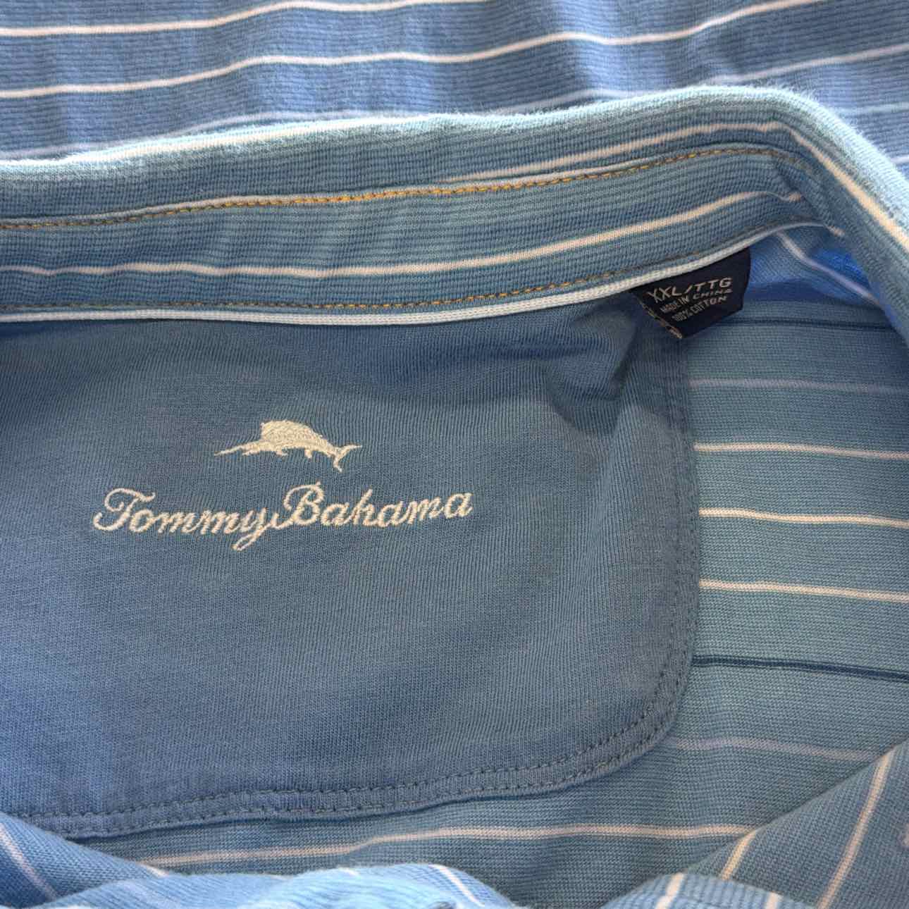 Tommy Bahama Size XXL Blue Preloved MENS Polo