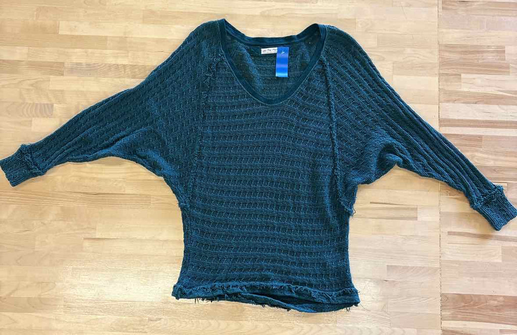 we the free Size S Teal Green Knit oversized Sweater