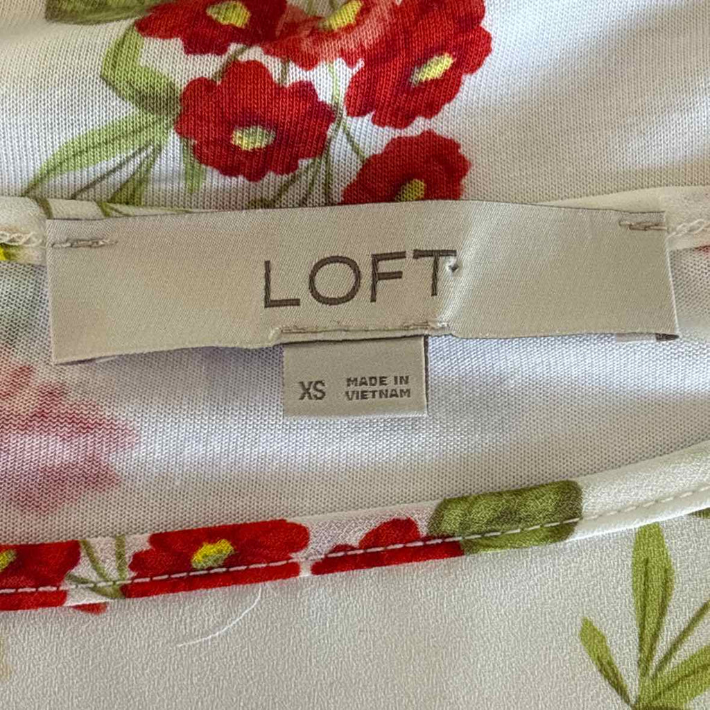 Loft Size XS White Preloved Blouse SS