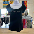 Bebe Size XS Black Rhinestone New T-Shirt SS