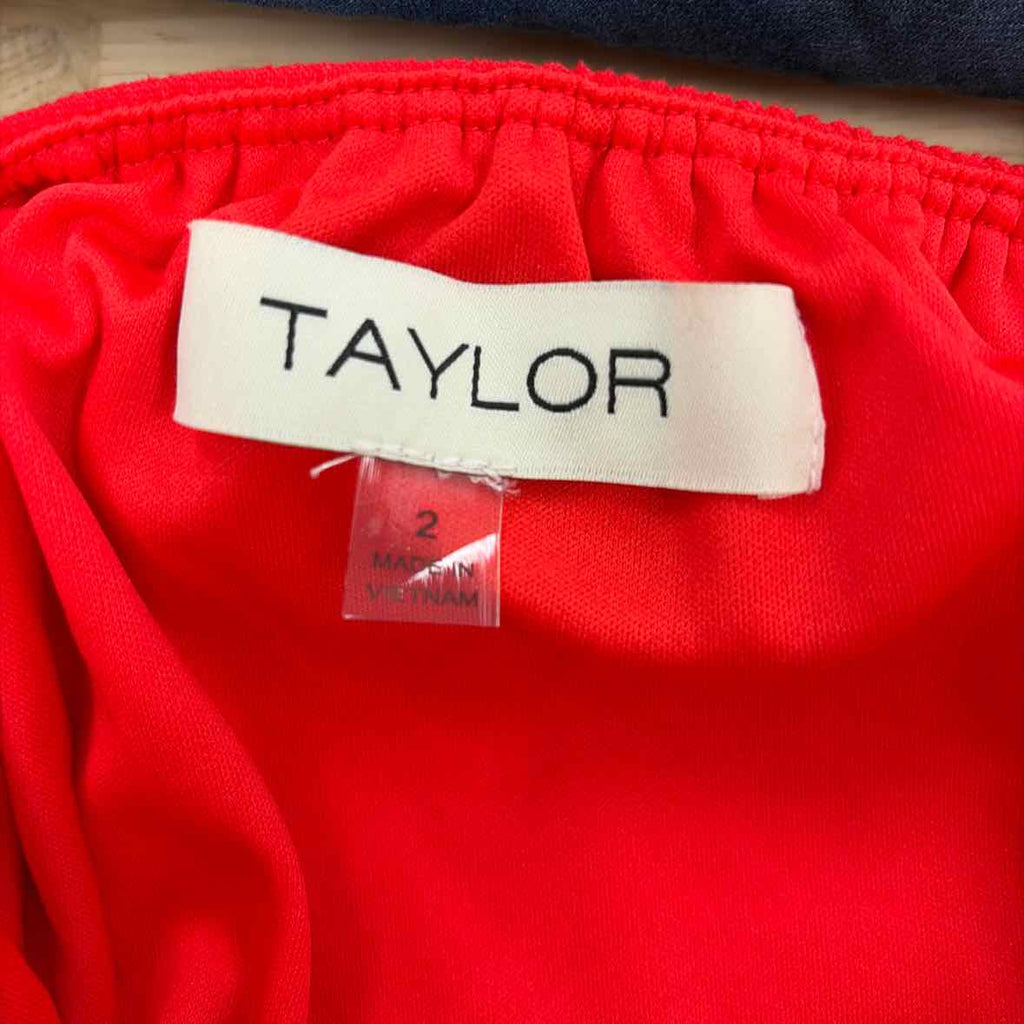 Taylor Size 2 Tomato Red New Dress