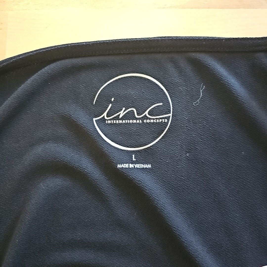 INC Size L Black Preloved Tank