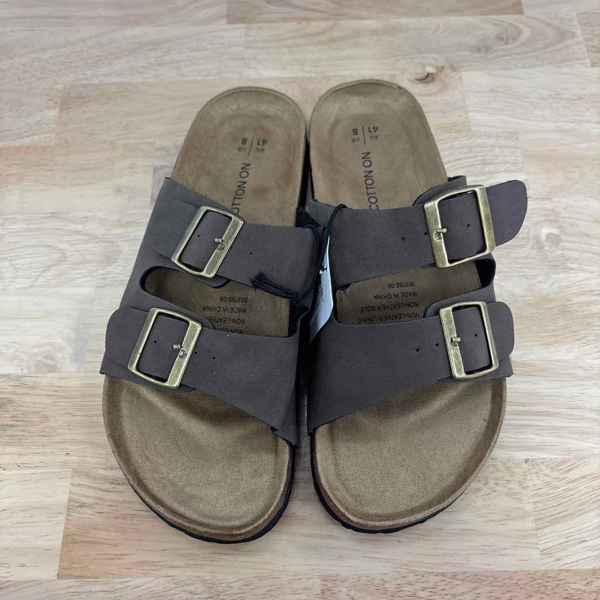 Cotton on Men's Double Buckle Sandal - Brown