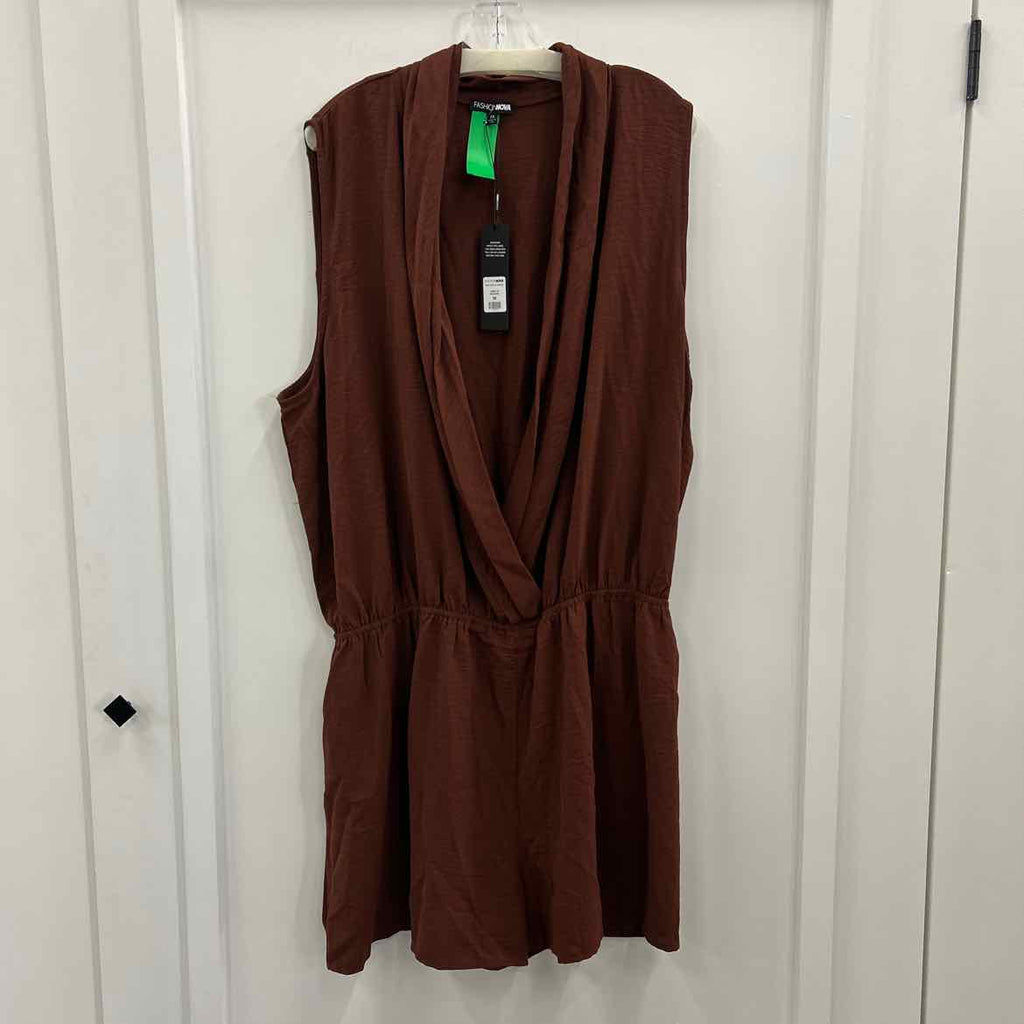 Fashionova Size 3X Rust New Romper