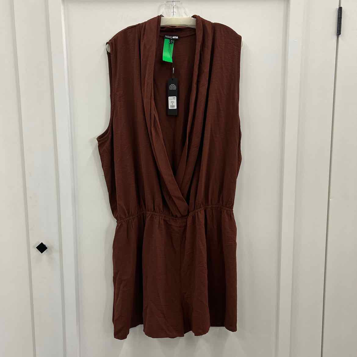 Fashionova Size 3X Rust New Romper
