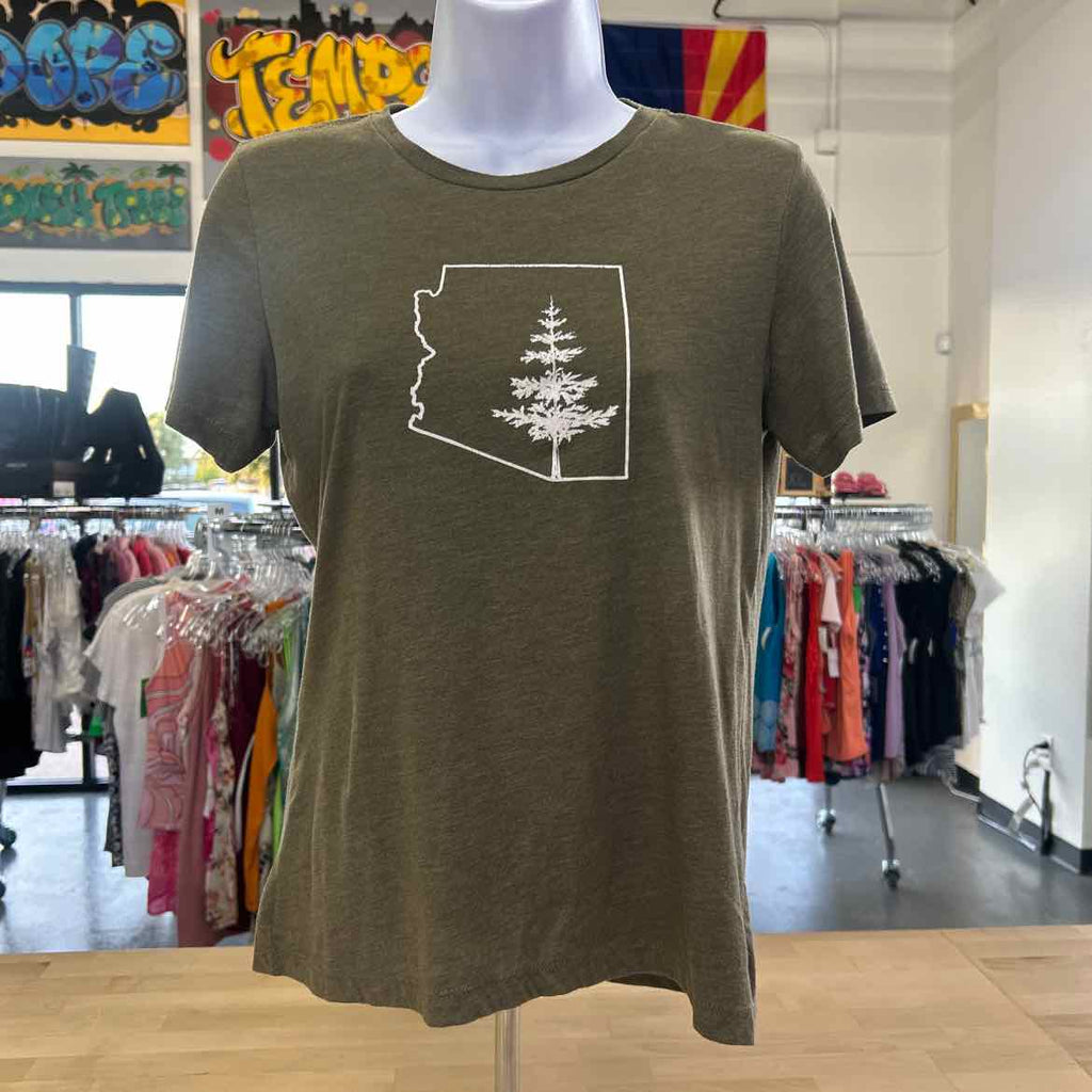 Bella + Canvas Size S Green Preloved T-Shirt SS