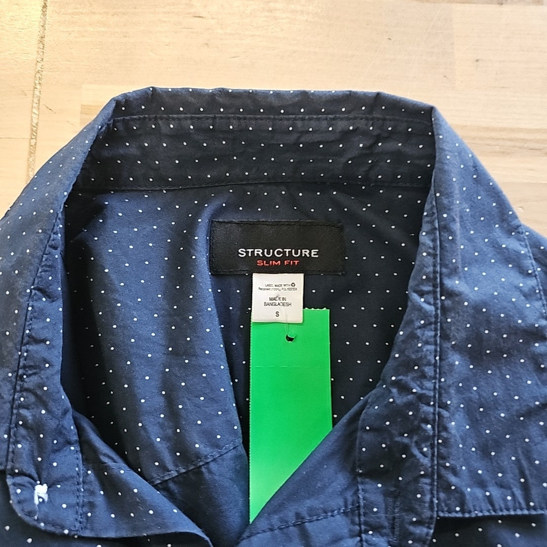 Structure Men's Size S Blue MENS Button Down Shirt