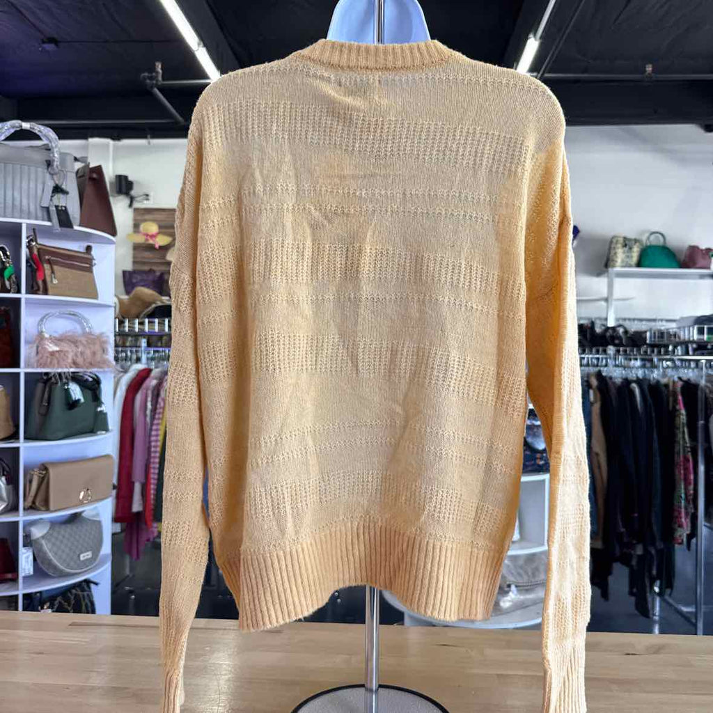 Frank and Oak Women's Openknit Stripe Crewneck Long-Sleeve Sweater