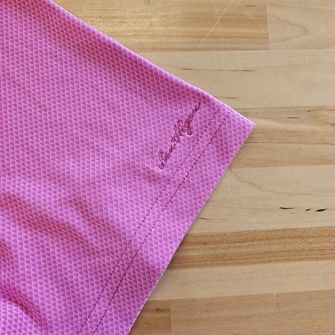 Ben Hogan Size 3XL Birdseye Geometric Print Jacquard Golf Polo Shirt