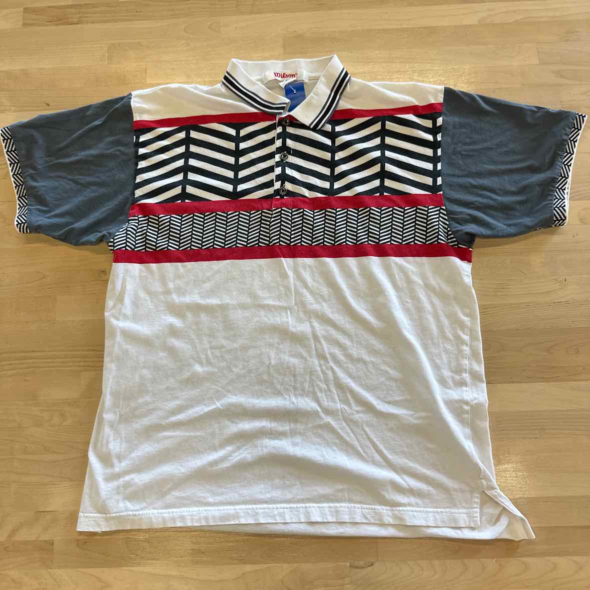 Wilson Size L White MENS Polo