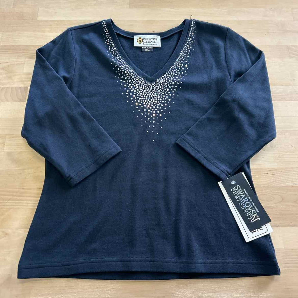 Christine Alexander Size S Black Long Sleeve