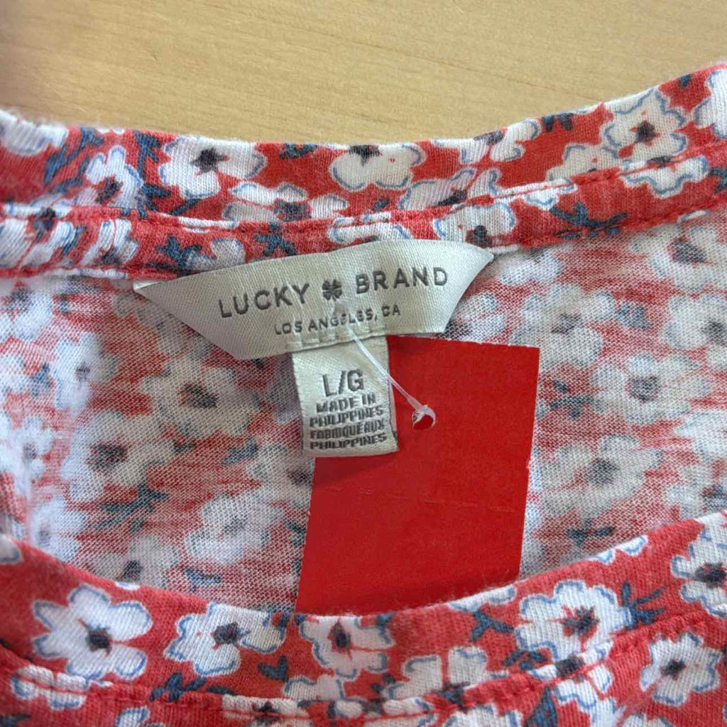 Lucky Brand Size L Orange Preloved T-shirt