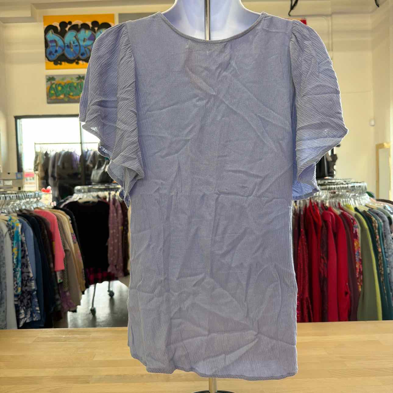 Size M Blue Used Blouse